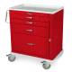 Harloff MDS3024B14 M-Series Standard Width Short Emergency Crash Cart Four Drawers with Breakaway Lock