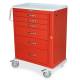 Harloff MDS3030B06 M-Series Standard Width Tall Emergency Crash Cart Six Drawers with Breakaway Lock