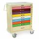 Harloff MDS3030B09PED M-Series Tall Pediatric Emergency Cart, Standard Width, Nine-Drawers with Individual Breakaway Locks