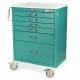 Harloff MDS3030E16 M-Series Standard Width Tall Anesthesia Cart Six Drawers with Basic Electronic Pushbutton Lock