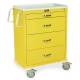 Harloff MDS3030K04 M-Series Standard Width Tall Isolation Cart Four Drawers with Key Lock