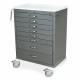 Harloff MDS3030K08 M-Series Standard Width Tall Anesthesia Cart Eight Drawers with Key Lock