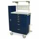 Harloff MDS3030K16 M-Series Standard Width Tall Anesthesia Cart Six Drawers with Key Lock and OPTIONAL Difficult Airway Accessory Package MD30-AIRWAYPKG.  Color shown is Navy.