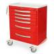 Harloff MPA3027K06 A-Series Lightweight Aluminum Standard Width Medium Height Emergency Cart Six Drawers with Key Lock