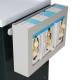 Harloff MR-GLOVEBOX3RC Triple Glove Box Holder for MR-Conditional Cart, Rail Clip Mount (Medical Gloves, Side Rail, and Cart are NOT included)