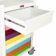Harloff MR9B-PED MR-Conditional Pediatric Crash Cart Nine Drawers with Individual Breakaway Locks