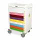 Harloff MR9B-PED MR-Conditional Pediatric Crash Cart Nine Drawers with Individual Breakaway Locks