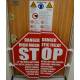 MRI Door Frame STOP Sign