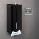 Poltex MSKLOKBLK-W Locking Earloop Mask Dispenser - Wall Mount, Black Acrylic (Face Masks are Not Included)