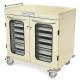 Harloff MSPM42-00GK Medstor Max Half Height Double Column Medical Storage Cabinet with Glass Doors, Key Lock, Beige (PLEASE NOTE, trays are NOT included)