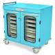 Harloff MSPM42-00GK Medstor Max Half Height Double Column Medical Storage Cabinet with Glass Doors, Key Lock, Light Blue (PLEASE NOTE, trays are NOT included)