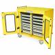 Harloff MSPM42-00GK Medstor Max Half Height Double Column Medical Storage Cabinet with Glass Doors, Key Lock, Yellow (PLEASE NOTE, trays are NOT included)