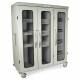 Harloff Medstor Max Triple Column Medical Storage Cabinet with Glass Doors, Key Lock (PLEASE NOTE, shelves and wire baskets are NOT included)