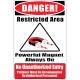 MRI Safe Plastic Warning Sign "No Unauthorized Entry"