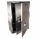 Harloff NCSS24C16-DT2 Tall Stainless Steel Narcotics Cabinet, Outer Door and Inner Door with Tubular Lock - Two Doors Open