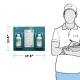 AERO Healthcare NFS0162 NeutraFlush Emergency Eyewash Wall Station, 16 oz - Dimensions