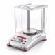 OHAUS Adventurer™ Precision Balance with Draftshield - Left Angle Opened Sliding Glass Door