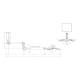 Burton Medical Outpatient® LED Exam Light Wall Mounted - Dimension