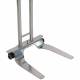 Pedigo P-1065-SS Stainless Steel Foot-Operated Mayo Stand With 20" x 25" Tray