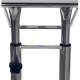 Pedigo P-1066-A-SS Stainless Steel Hand Operated Mayo Stand features hand-operated friction lock height adjustable from 36" to 60".