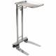 Pedigo P-1068-A-SS Stainless Steel Hand Operated Mayo Stand With 12 5/8" x 19 1/8" Tray