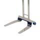 Pedigo P-1068-A-SS Stainless Steel Hand Operated Mayo Stand features two 2" corrosion-resistant Gemini co•re casters™ for smooth mobility and long-lasting performance.