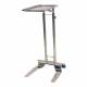 Pedigo P-1068-A-SS Stainless Steel Hand Operated Mayo Stand with 12 5/8" x 19 1/8" Tray