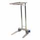 Pedigo P-1068-SS Stainless Steel Foot Operated Mayo Stand with 12 5/8" x 19 1/8" Tray