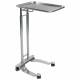 Pedigo P-1069-SS Stainless Steel 4-Wheel Base Foot Operated Mayo Stand With 16.25" x 21.25" Tray