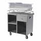 Pedigo P-1115-SS Stainless Steel Bassinet Cabinet without Doors (Shown with Optional Bassinet and Pad - Sold Separately)