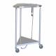 Pedigo P-120-L Chrome Triangular Linen Hamper with Lid - 32" H x 59.5" Perimeter