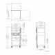 Pedigo P-2147 Dual Compartment Blanket and Fluid Warmer with 5" Casters, 18.4 Cubic Feet - Technical Drawing