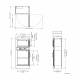 Pedigo P-2150 Dual Compartment Blanket and Fluid Warmer, 13.3 Cubic Feet - Technical Drawing