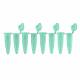 MTC Bio P3010-A-G PureAmp 0.2mL PCR 8-Tube Strips with Attached Individual Flat Caps - Green
