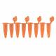 MTC Bio P3010-A-O PureAmp 0.2mL PCR 8-Tube Strips with Attached Individual Flat Caps - Orange