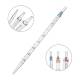 MTC Bio P8270-5RL Short Serological Pipette, Sterile, Graduated, Individually Wrapped, Blue Coded - 5 mL with Top and Tip View