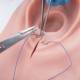 3B Scientific P95 Episiotomy and Suturing Trainer - Light Skin Tone, Incision Close-up View (Suturing tools not included)