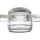 Globe Scientific PCR-02DC 8-Strip Cap for 0.2 mL PCR Tube - Dome Cap, Natural, Close-up View