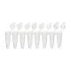 Globe Scientific PCR-DL-02F DiamondLink™ 0.2 mL 8-Strip PCR Tube with Individually Attached Flat Cap - Clear