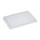 Globe Scientific PCR-HS-RR01 0.1 mL 96-Well Low Profile PCR Plate, Half Skirt - Ridged Rim, Clear