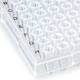 Globe Scientific PCR-HS-RR02 0.2 mL 96-Well PCR Plate, Half Skirt - ABI-Style, Ridged Rim, Clear, Close-up View