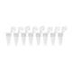 Globe Scientific PCR-QS-01F QuickSnap™ 0.1 mL 8-Strip Low Profile PCR Tube with Individually Attached Flat Cap