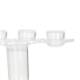 Globe Scientific PCR-QS-02D QuickSnap™ 0.2 mL 8-Strip PCR Tube with Individually Attached Cap - Dome Cap, Clear, Cap Close-up View