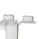 Globe Scientific PCR-QS-02F QuickSnap™ 0.2 mL 8-Strip PCR Tube with Individually Attached Cap - Flat Cap, Clear, Cap Close-up View