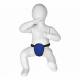 Phillips Safety Pediatric Gonad/Ovarian Shield, Royal Blue - Actual Use