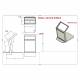 Phillip-Safety Ergo L-Block Shield - Dimension in Inches