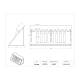 Poltex PIPHANG10 Single-Channel/Multi-Channel Pipette Rack, One-Tier, 10 Position - Dimensions