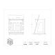 Poltex PIPHANG4 Single-Channel/Multi-Channel Pipette Rack, One-Tier, 4 Position - Dimensions