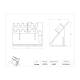 Poltex PIPRK5MUL1 Pipettor and Multi-Channel Pipette Rack, Tabletop, 5 Pipettors and 1 Multi-Channel Pipette - Dimensions