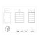 Poltex PLATRCK5 Microtiter Plate Carrying Caddy, 5 Slot - Dimensions